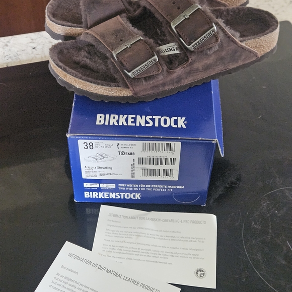 Birkenstock Arizona Shearling Sandals in Mocha - Picture 9 of 9